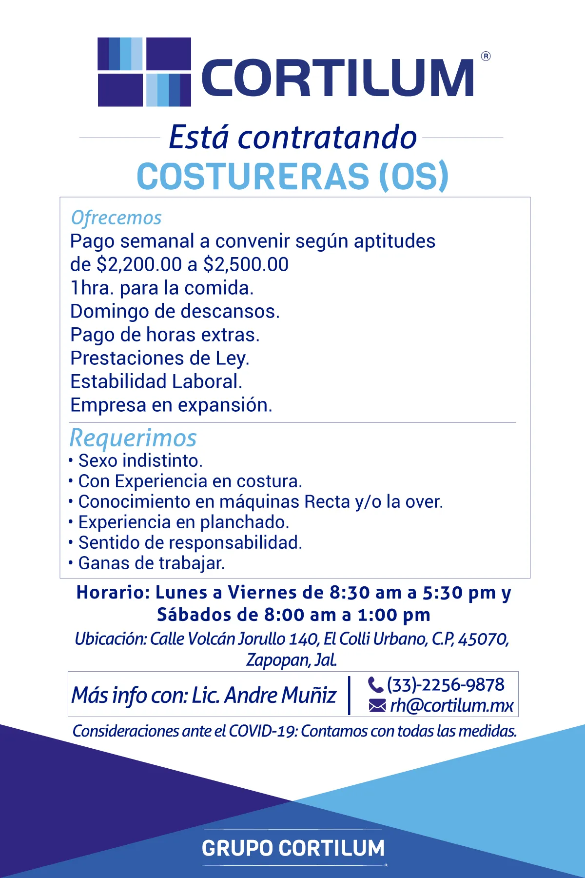 vacante costurera