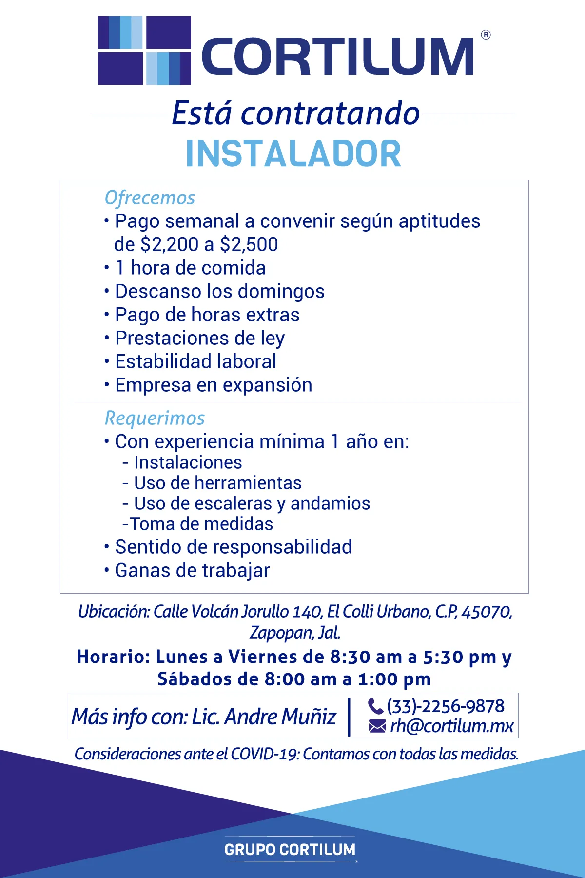 vacante instalador
